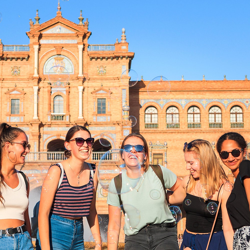 Visiting the Plaza de España - Summer Spanish courses in Spain for High School Students