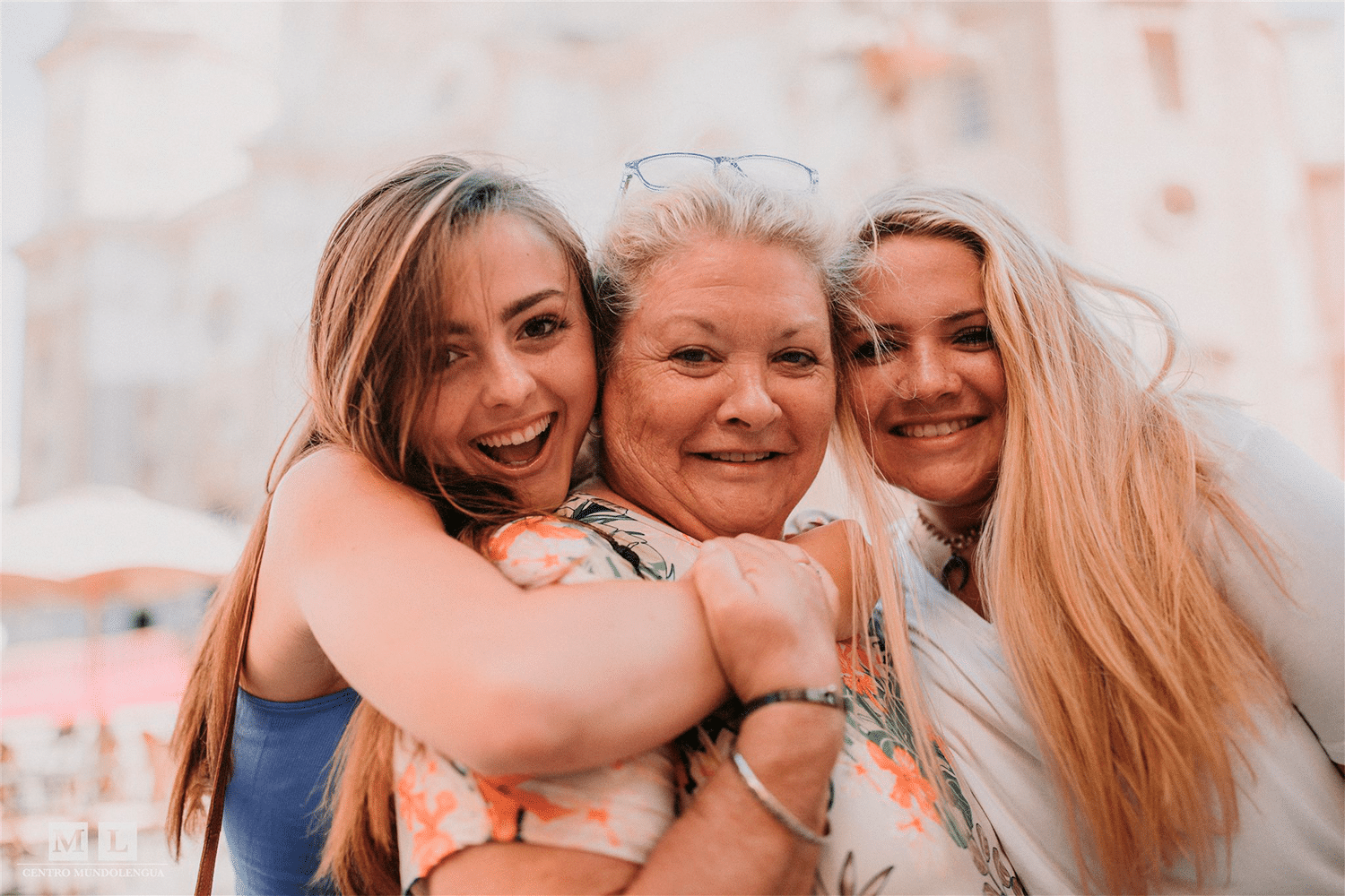 High School Students with host mother