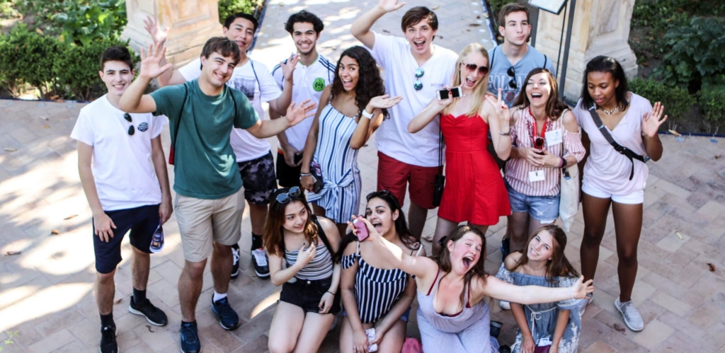 High Student visiting Royal Palace Alcazar