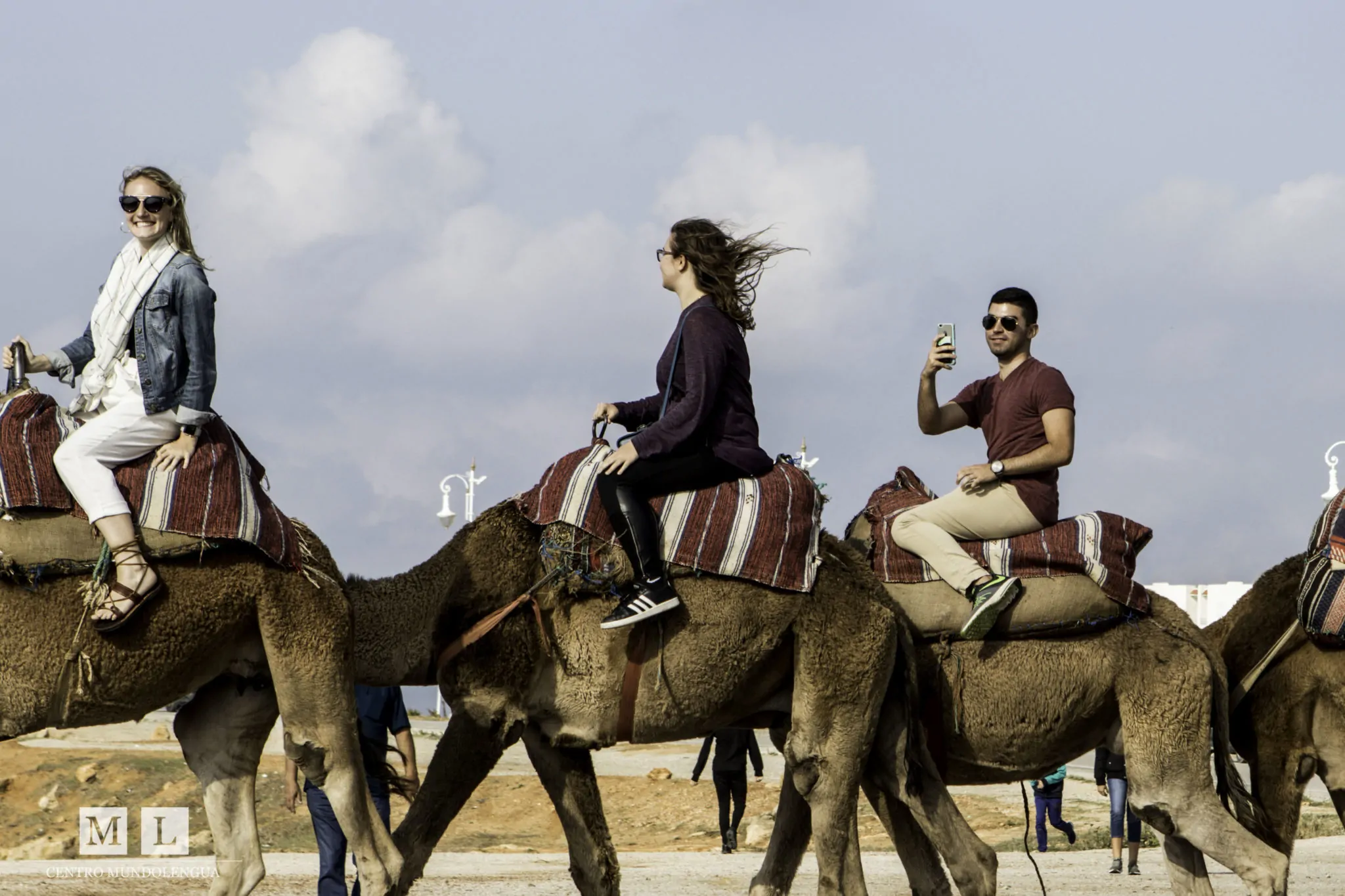 Riding Camels on Educational Tours